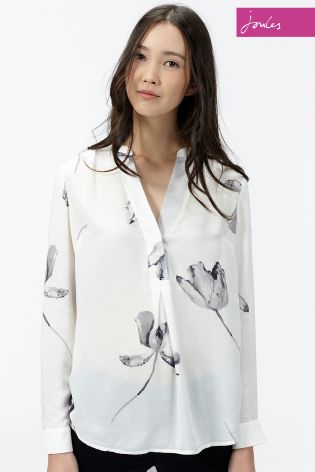 Cream Joules Rosamund Tulip Pop Over Shirt